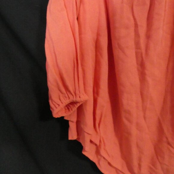LOVE & LEGEND | size 16 | Salmon Pink Cold Shoulder Top With Buttons - Picture 12 of 14
